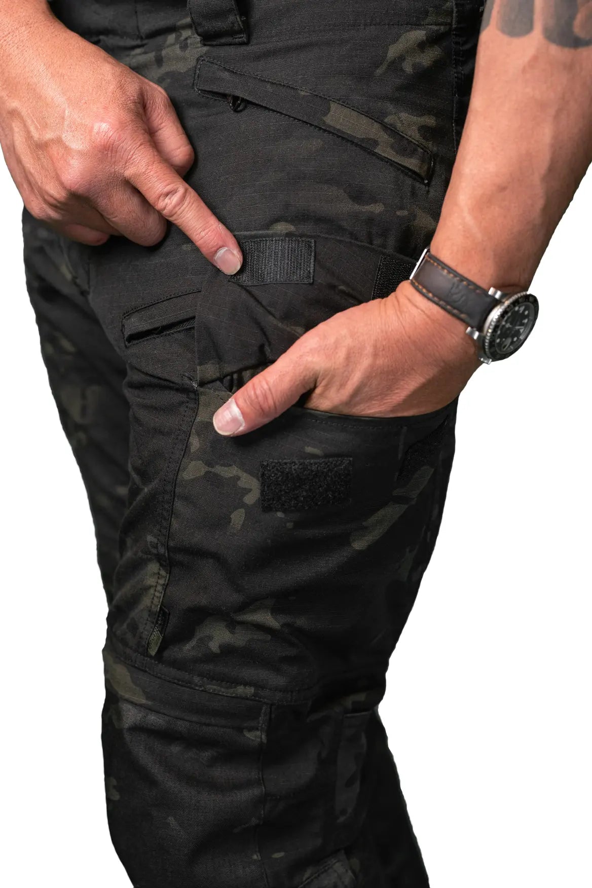 WOLVERINE COMBAT PANT RONIN SERIES BLACK MULTICAM
