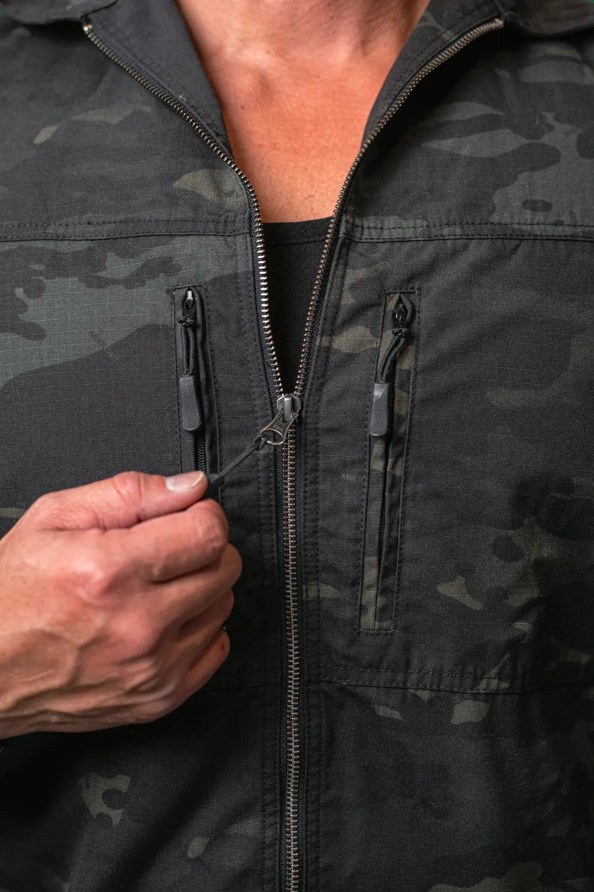 TACTICAL SHIRT RONIN SERIES BLACK MULTICAM