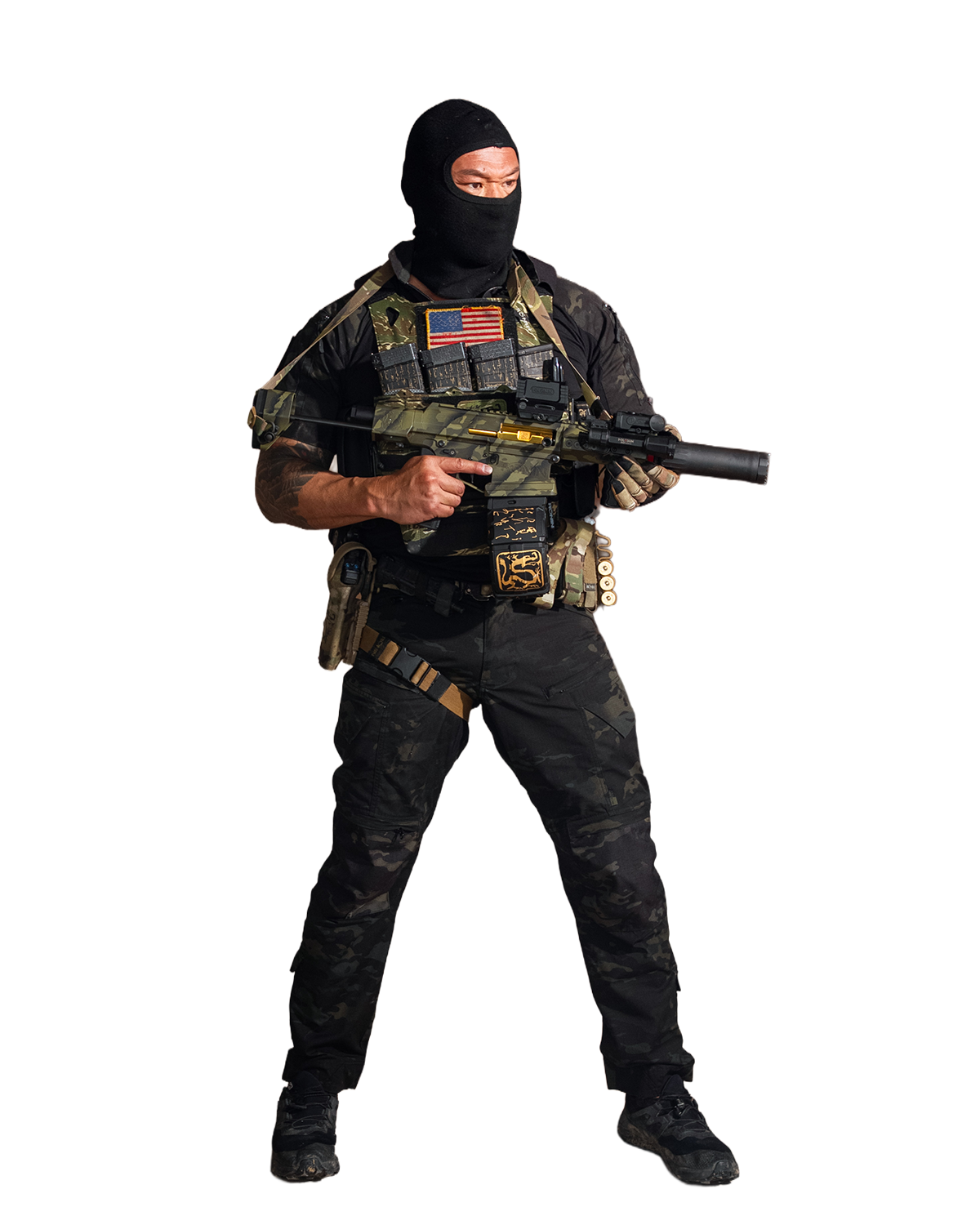 TACTICAL POLO RONIN SERIES BLACK MULTICAM